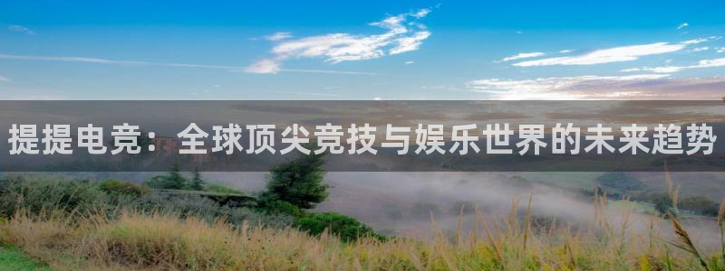 一竞技官网：提提电竞：全球顶尖竞技与娱乐世界的未来趋势